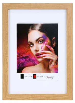 Produktbild von Holz Bilderrahmen Lifestyle Plexi Foto Rahmen Collage Wanddeko Poster HR-25 - Farbe: Buche | Format: 13x18