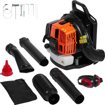 Produktbild von SucceBuy 63CC 2-Takt Benzin-Laubbläser als Rucksack, 1110CFM, 220MPH Geschwindigkeit, 1,89-l-Tank, Rasenpflege und Schneeräumung
