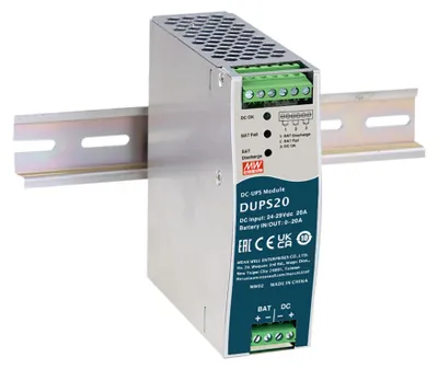 Produktbild von MEANWELL DUPS20 Unterbrechungsfreie Stromversorgung [USV] 580W 24V 20A Energiespeicher extern