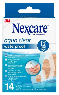 Produktbild von Nexcare - Pflaster Aqua 360° 3 Größen, Packung mit 14 Stück
