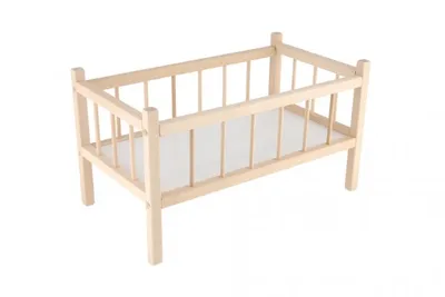 Image de Lit de poupée en bois 49x28x28cm