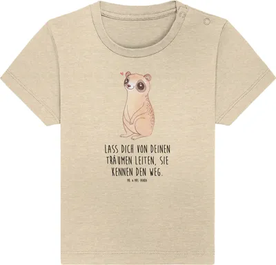 Produktbild von Mr. & Mrs. Panda Babyshirt Plumplori Glücklich 6. - 12. Monat - Natural Raw - Geschenk, Lustige Sprüche, Baby Shirt,  T-Shirt, Jerseyshirt, Glück, Niedlich