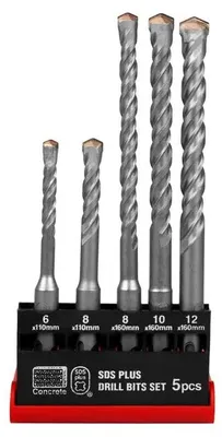 Produktbild von SDS-Plus-Bohrer-Set (5-teilig) – im praktischen Kunststoffkoffer