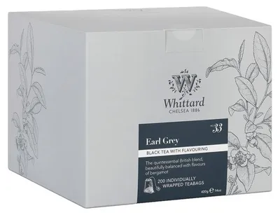 Image de Thé noir Whittard of Chelsea Earl Grey, 2 g x 200 sachets