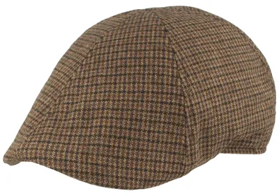 Productafbeelding van Duck Cap pet met ingebouwde elastische band, breed, bruin, maat M