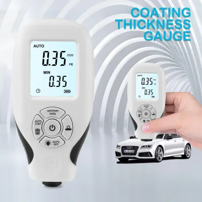 Produktbild von Lackdickenmessgerät, Auto-Beschichtungsfilm-Messgerät, 0–2000 um, digitales Messgerät mit LCD-Display für Automobilfilme