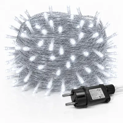 Immagine prodotto di 30M 300LEDs 8 modalità di luci fiabesche potenza, timer, funzione di memoria, LED Natale luci fiabesche festa decorazione luce albero di Natale illuminazione giardino, bianco