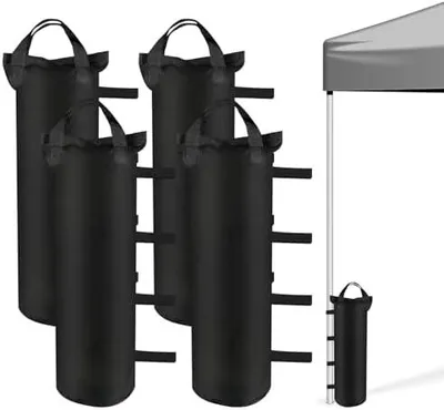 Produktbild von 4er Set Pavillon Sandsäcke, dick Pavillon Gewichte, 800D Oxford Verstärktes Gewichte für Pavillon, Sandsäcke zum Befüllen Beschweren, Sandsack Beschwerung für Pavillon Zelt Garten