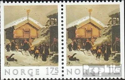 Produktbild von Briefmarken Norwegen 1982 Mi 875Dl/Dr Paar (kompl.Ausg.) postfrisch Weihnachten