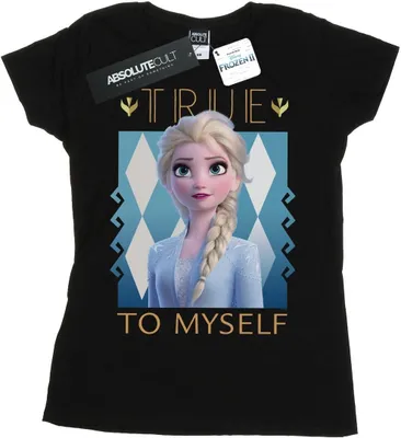 Produktbild von Disney - "Frozen 2 True To Myself" T-Shirt für Damen BI21802 (L) (Schwarz)