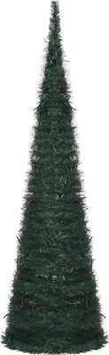 Obrázek produktu pro vidaXL Vánoční stromek s LED světelným řetězem zelený 150 x 150 cm PVC