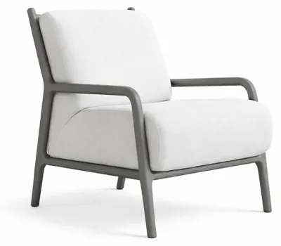 Obrázek produktu pro Sada křesel v moderním stylu, barva bílá, dřevěné nohy, dřevěný rám, měkké křeslo
