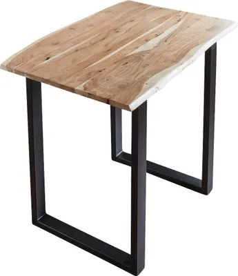 Produktbild von SAM® Bartisch Baumkante massiv Akazie natur 120 x 80 schwarz Quebec