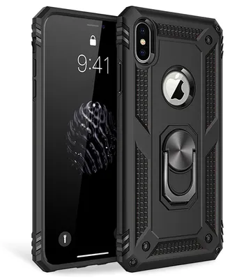 Obrázek produktu pro NALIA Ring pouzdro na mobilní telefon pro iPhone X XS, 360° ochrana krytu pouzdro kapsa černé