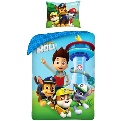 Zdjęcie produktu dla HALANTEX Pościel w zestawie Paw Patrol Roll Bawełna, 140/200, 70/90 cm