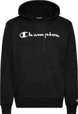 Produktbild von Champion Herren Sweatshirt mit Kapuze - Hooded Sweatshirt, Soft Compact Basic, Fleece, gesticktes Logo Schwarz M