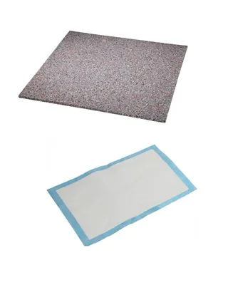 Produktbild von Antivibrationsmatte mit Sicherheitsmatte, 60 x 60 x 0,6 cm, Schwingungsdämpfer für Waschmaschinen und Trockner, + Wasseraufnahmematte