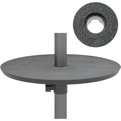 Produktbild von Verstellbarer Tisch mit Sonnenschirmloch TAN12727, 50 x 50 x 10,5 cm, schwarz