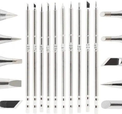 Immagine prodotto di set di 10 punte per saldatura T12 con riscaldatore incorporato