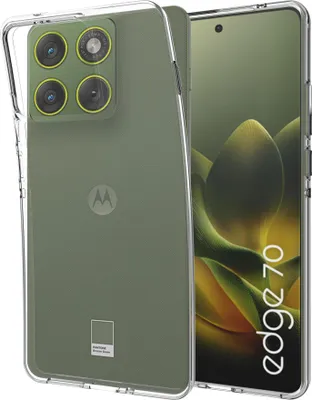 Image de Cazy Coque compatible avec Motorola Edge 70 Coque en Silicone – Coque Flexible – Transparent