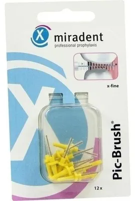 Image de Miradent Brosse interdentaire Pic-Brush x-Fine jaune 12 pces