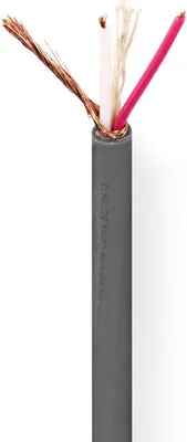 Produktbild von Nedis Mikrofonkabel - 2 x 0.23 mm² - Kupfer - 100 m - Rund - PVC - Dunkelgrau - Rolle