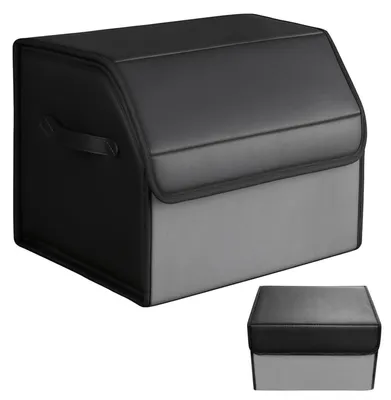 Obrázok produktu pre Organizér do auta, skladací, s vekom, 38x32x29 cm, sivý