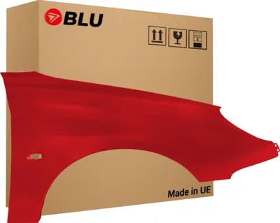 Image de BLU Aile Compatible avec Peugeot 206 EKB Droite Rot Rouge Vallelunga | 1998-2009 | Avant | Peint| Pr?t ? Monter | Acier