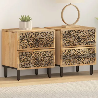 Zdjęcie produktu dla vidaXL Szafki nocne 2 szt. 40x33x46 cm lite drewno mango