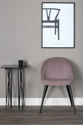 Produktbild von Venture Home Stuhl Velvet Staubiges Rosa 2er-Pack