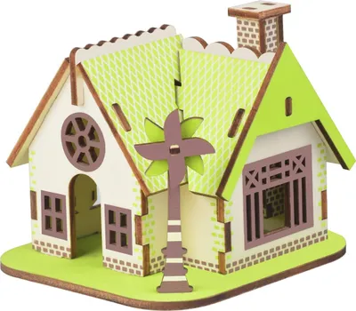 Produktbild von Woodcraft Holz 3D Puzzle Haus Ellie