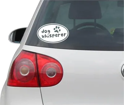 Produktbild von Aufkleber / Autoaufkleber - JDM - Die cut - Hund WHISPERER - Auto Decal Sticker - weiß - 139mm x88mm