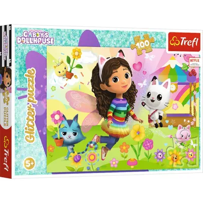 Immagine prodotto di Trefl Puzzle 100 Glitter Glitter Gabby 14832 - Puzzle per Bambini
