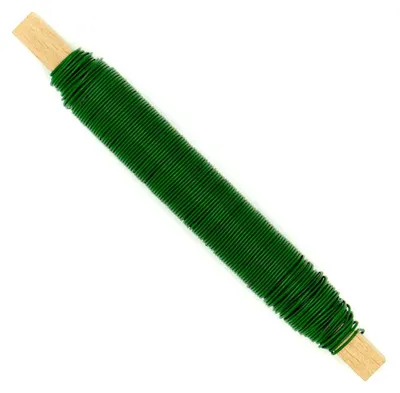 Image de fil de fleuriste vert 0.7mm 100g | DA-0010