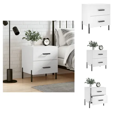 Immagine prodotto di vidaXL Comodino bianco 40x35x47,5 cm materiale legno - Comodini