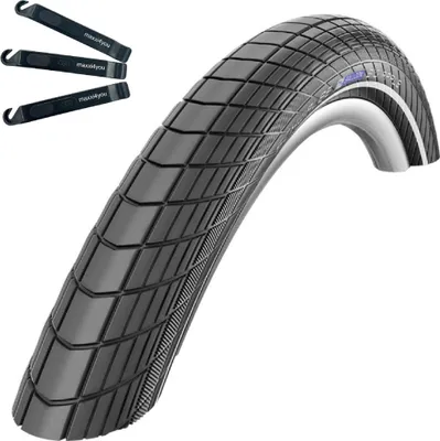 Produktbild von 1 x Schwalbe Big Apple RaceGuard Fahrradreifen mit Reflex 55-406 (20 x 2,15) inkl. maxxi4you Reifenheber
