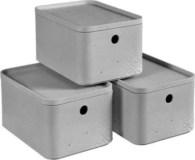 Obrázek produktu pro Sada šedých betonových boxů