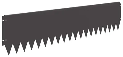Immagine prodotto di vidaXL Bordura per prato, 10 pezzi, 103 x 25 cm, acciaio nero