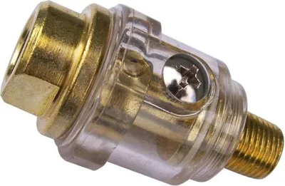 A close-up studio shot of a pneumatic oiler.