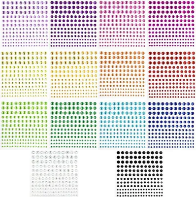 Immagine prodotto di Pietre glitterate Strass autoadesivi Diamanti artigianali 14 colori