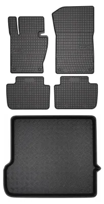 Produktbild von Gummimatten + Kofferraumwanne für BMW X3 E83 2003-2010 (Standard-Kofferraum) – Schwarz, passgenau – Wielganizator SolidPRO