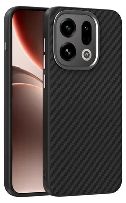 Immagine prodotto di Abeel, custodia per Oppo Find X9 compatibile con MagSafe / Qi2 in fibra di carbonio 6D, nera
