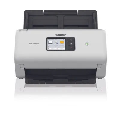 Produktbild von Brother ADS-4550W - Dokumentenscanner - Dual-CIS - Duplex - A4 - 600 dpi x 600 dpi - bis zu 35 Seiten/Min. (einfarbig) / bis zu 35 Seiten/Min. (Farbe) - automatischer Dokumenteneinzug (60 Blätter) - bis zu 105000 Scanvorgänge/Monat - USB 3.0, LAN, Wi-Fi(n)