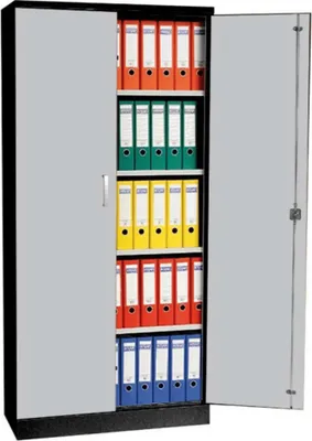 Produktbild von Aktenschrank Beetle | HxBxT 195x92x42 cm | Schwarz-Grau