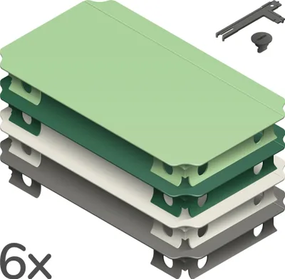 Immagine prodotto di Quadro Set di mezze pannelli L Home – kit di espansione con pannelli 20 × 40 cm per set Quadro – Mint