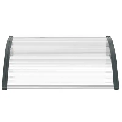 Obrázek produktu pro YARDIN 120 x 100 cm stříška pro zastřešení vchodových dveří, Pent Arch stříška Polykarbonátová ochrana proti povětrnostním vlivům Stříška na vchodové dveře a okna, šedá