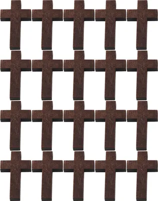 Produktbild von Vintage -Holzanhängerkruzifix, sichere 20 -ks -Dekoration für Halskettenarmband langlebig