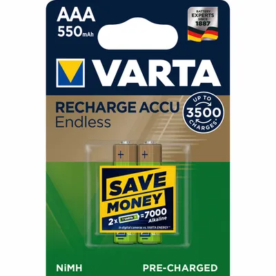 Produktbild von Varta 56663 101 402, Akku, Gold, Grün, Nickel-Metallhydrid (NiMH), 550 mAh, 1,2 V, AAA