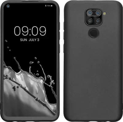 Produktbild von kwmobile Case kompatibel mit Xiaomi Redmi Note 9 Hülle - Schutzhülle aus Silikon metallisch schimmernd - Handyhülle Metallic Grau
