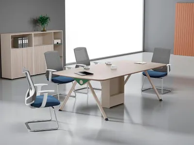 Produktbild von Beiger Arbeitszimmer Tisch  Konferenztische Holz Büro Möbel